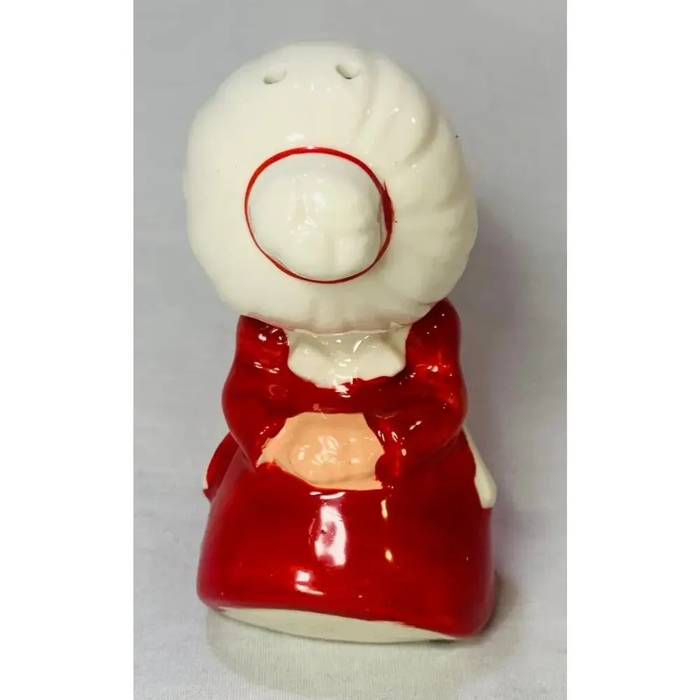 Mrs. Claus Salt Shaker MCM Vintage Christmas Kissing Japan Replacement Red White